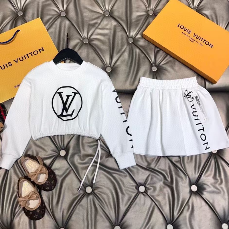 LV 子供服キッズ春夏ウェアルイヴィトンロングスリーブパー