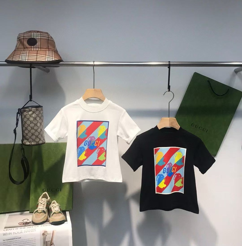  GUCCI キッズ夏服 T シャツ激安 ブランド子ども服半袖Tシャツ 子供服