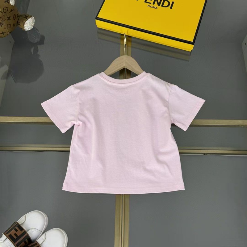 FENDI 男女児向け 夏フェンデイT シャツ アイスクリーム柄韓国風女の子