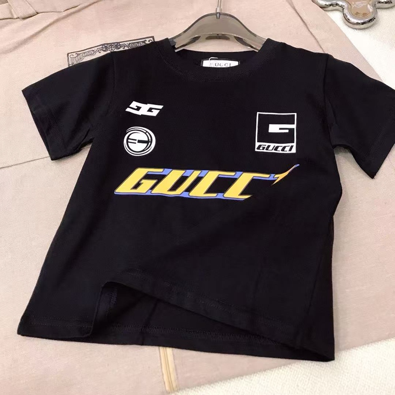  GUCCI男児 女児Tシャツユニセックスプリント半袖Tシャツ グッチ