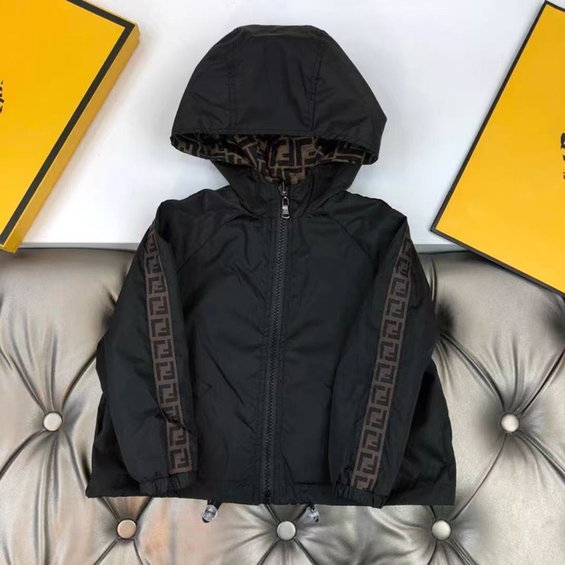フェンディ fendi 子供服秋冬 激安パーカージャケットフェンディロゴ柄子供用