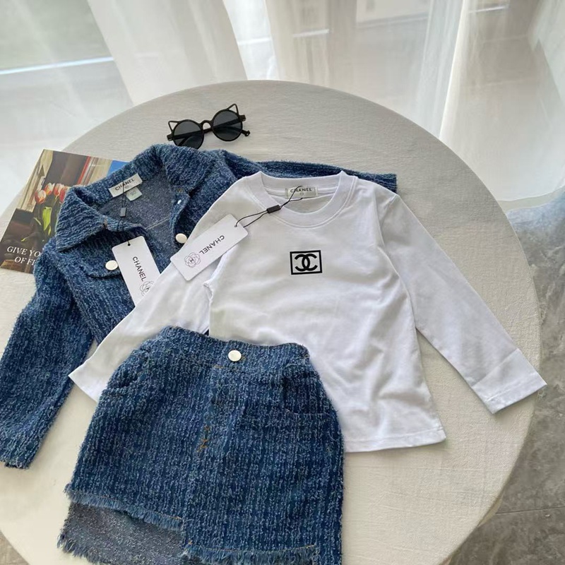 chanel簡約3点キッズ服超安い偽物ブランド子供洋服韓国風