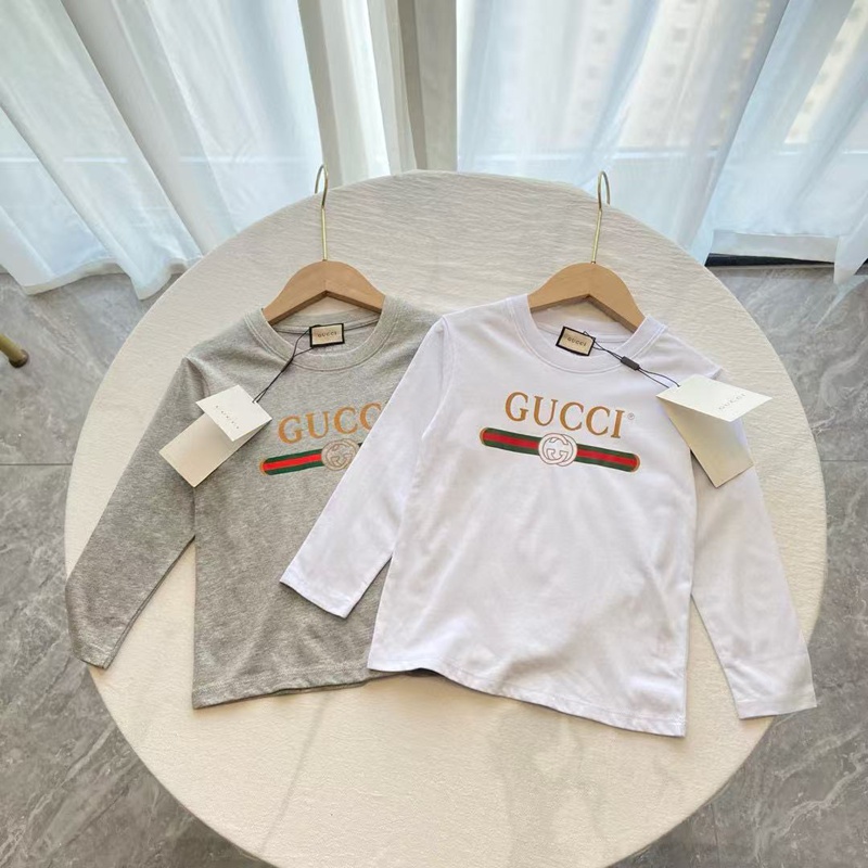 激安グッチ子供服 キッズ ロングスリーブ T シャツgucci 