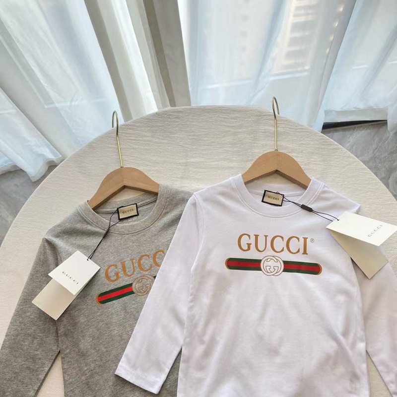 グッチgucci キッズ服 ロングスリーブ T シャツ高品質