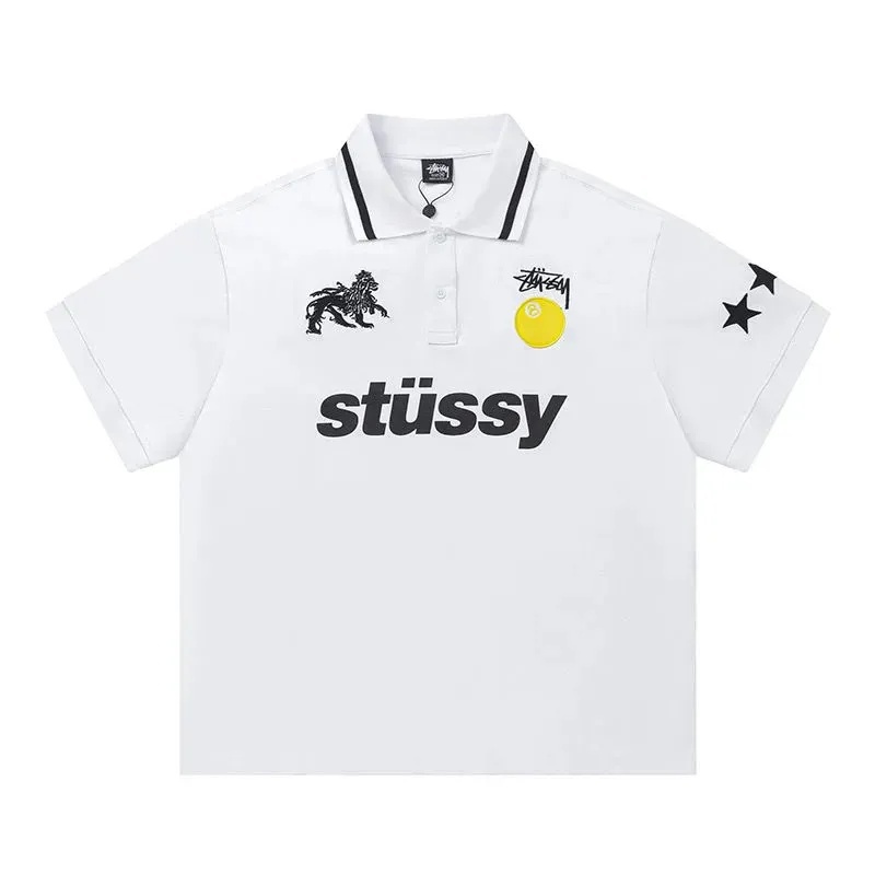 Stussy服ステューシーStussy服ストリート ポロシャツペアルックtシャツ