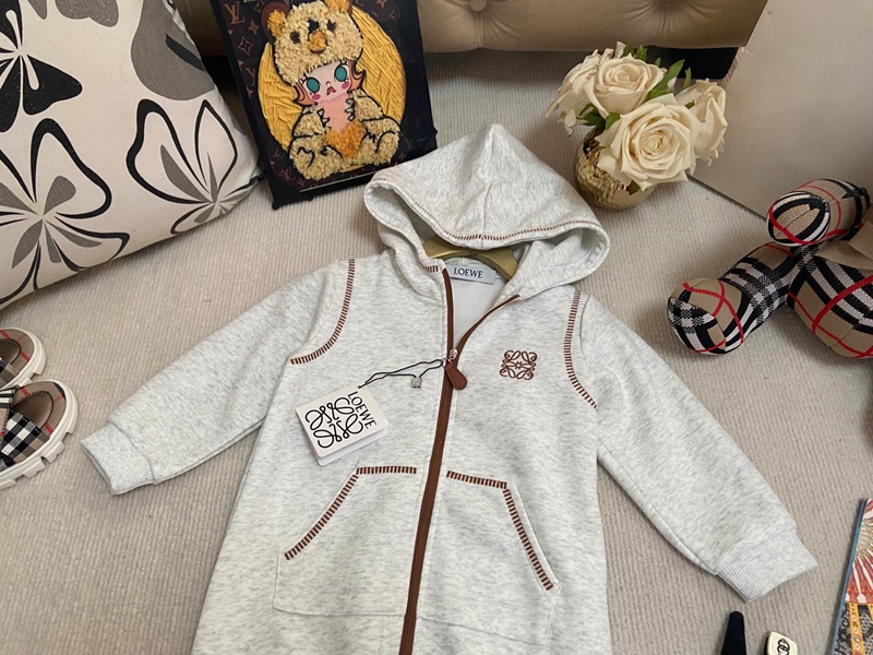 ロエベ風 キッズ パーカーハイブランド
