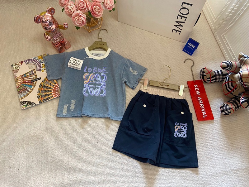 ロエベキッズ tシャツ女の子 子供セットアップ