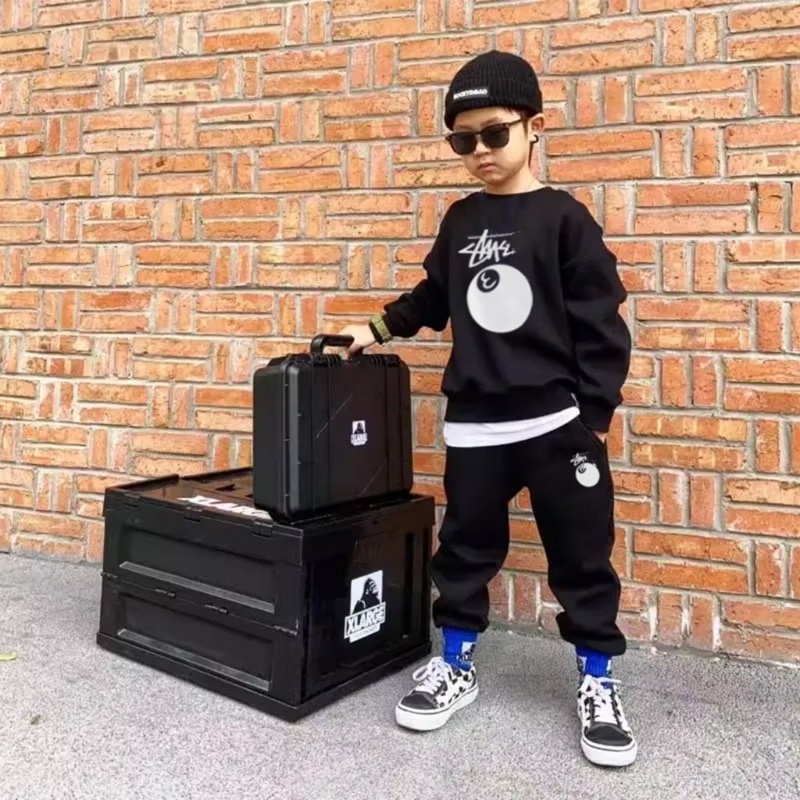 子供服セットアップ韓国風Stussy