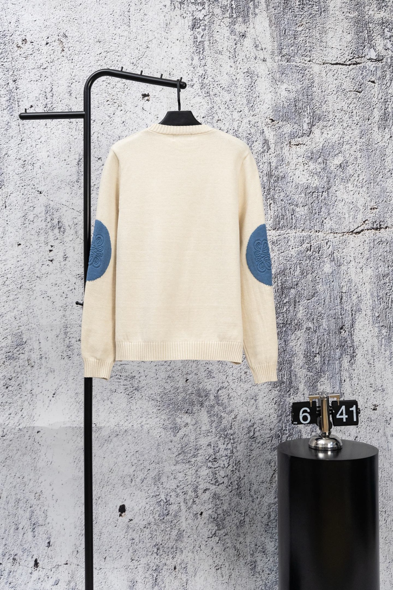 人気ロエベ服 LOEWE 風ブルーエルボーパッチベー