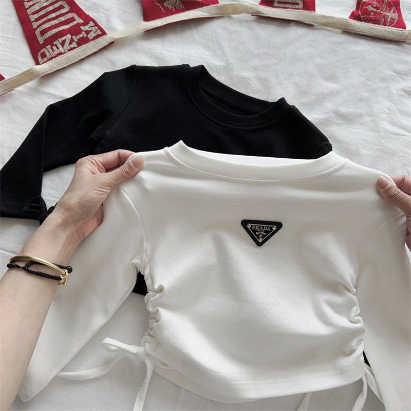 プラダpradaキッズ長袖 tシャツハイブランド女の子可愛い