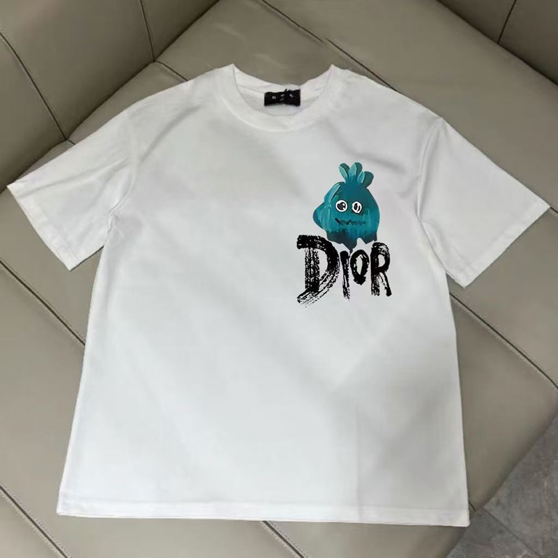 ディオール親子 tシャツ DIOR 風キャラクタープリント親子 T シャツ