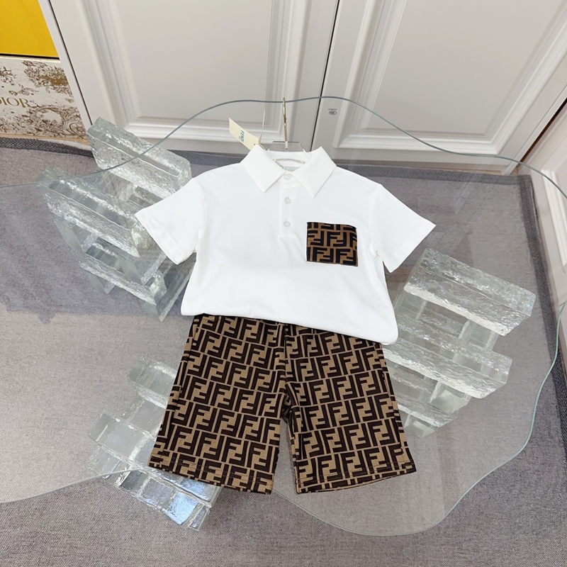 男児向けフェンディ子供服セットハイブランド