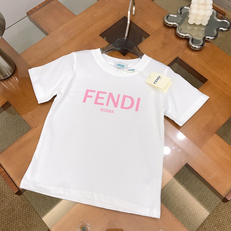 ハイブランドフェンディ半袖 Tシャツキッズ親子コーデ