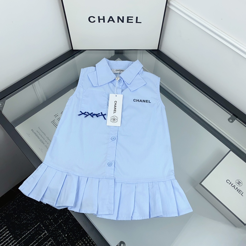 ハイブランドシャネルCHANELロゴプリント 編み紐装飾ノースリー