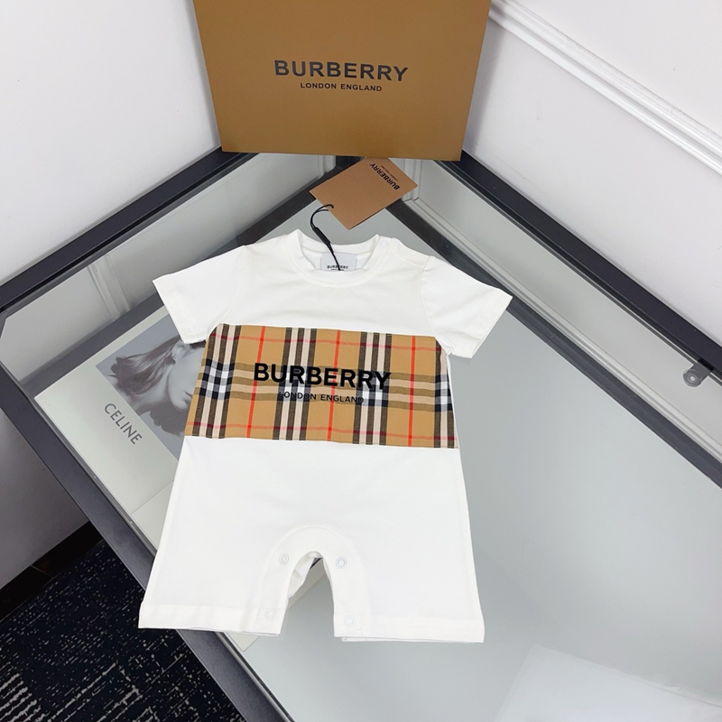 Burberryキッズ子供服半袖ロンパース 新生児~幼児用ベビー服