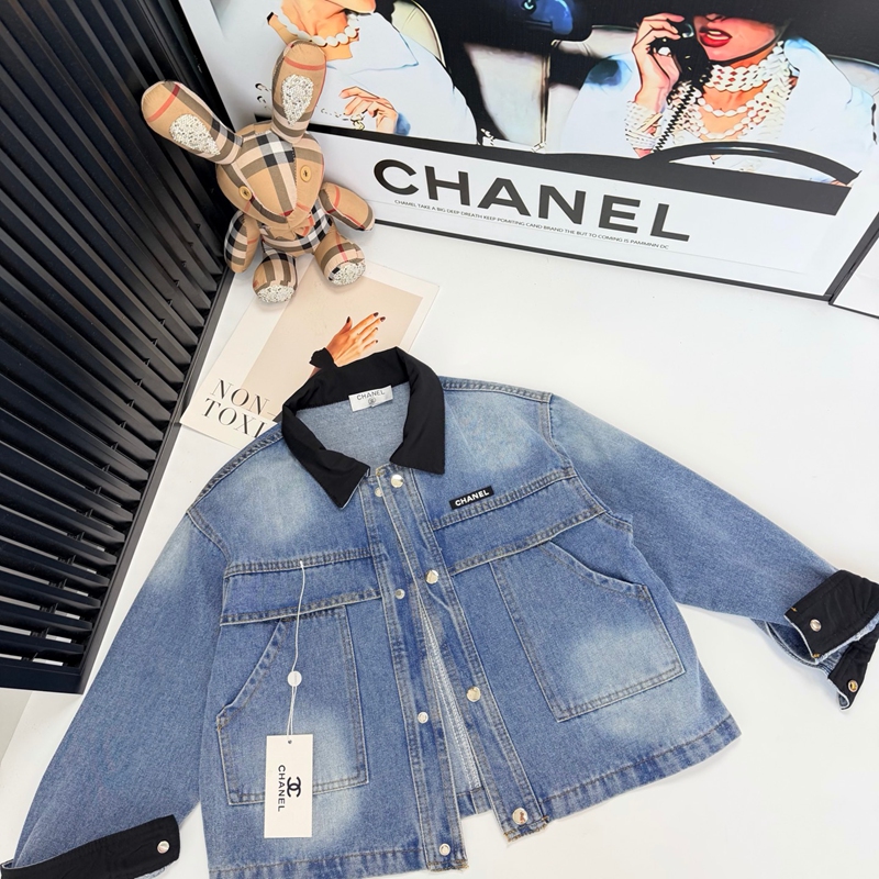シャネルCHANELキッズ デニムジャケット 切替カラー