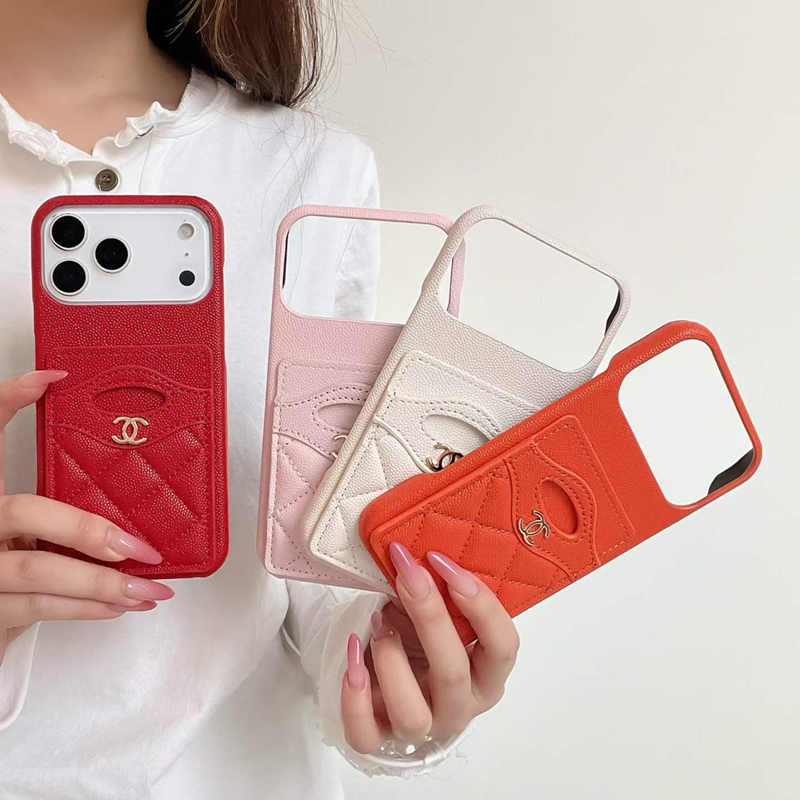 カード入れ可愛いiphone18promax 17proケースCHANEL