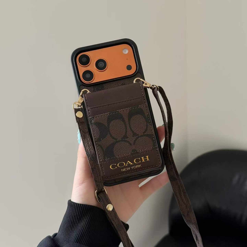 Iphone18 pro max 17Pro Max 18 airケース コーチ斜め掛け