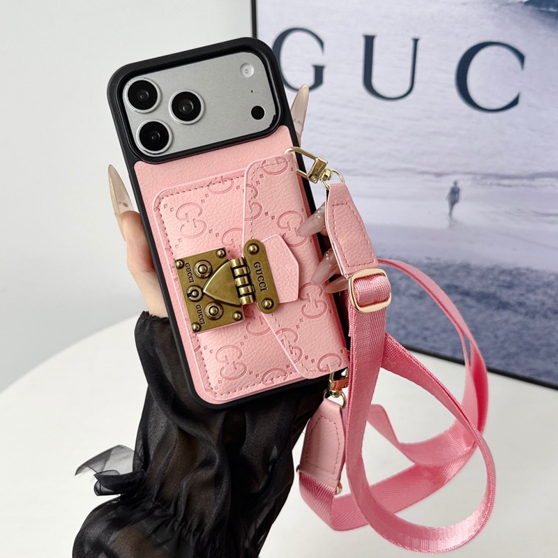  GUCCIブランドiphone18pro/18promax 17proケース斜め掛け